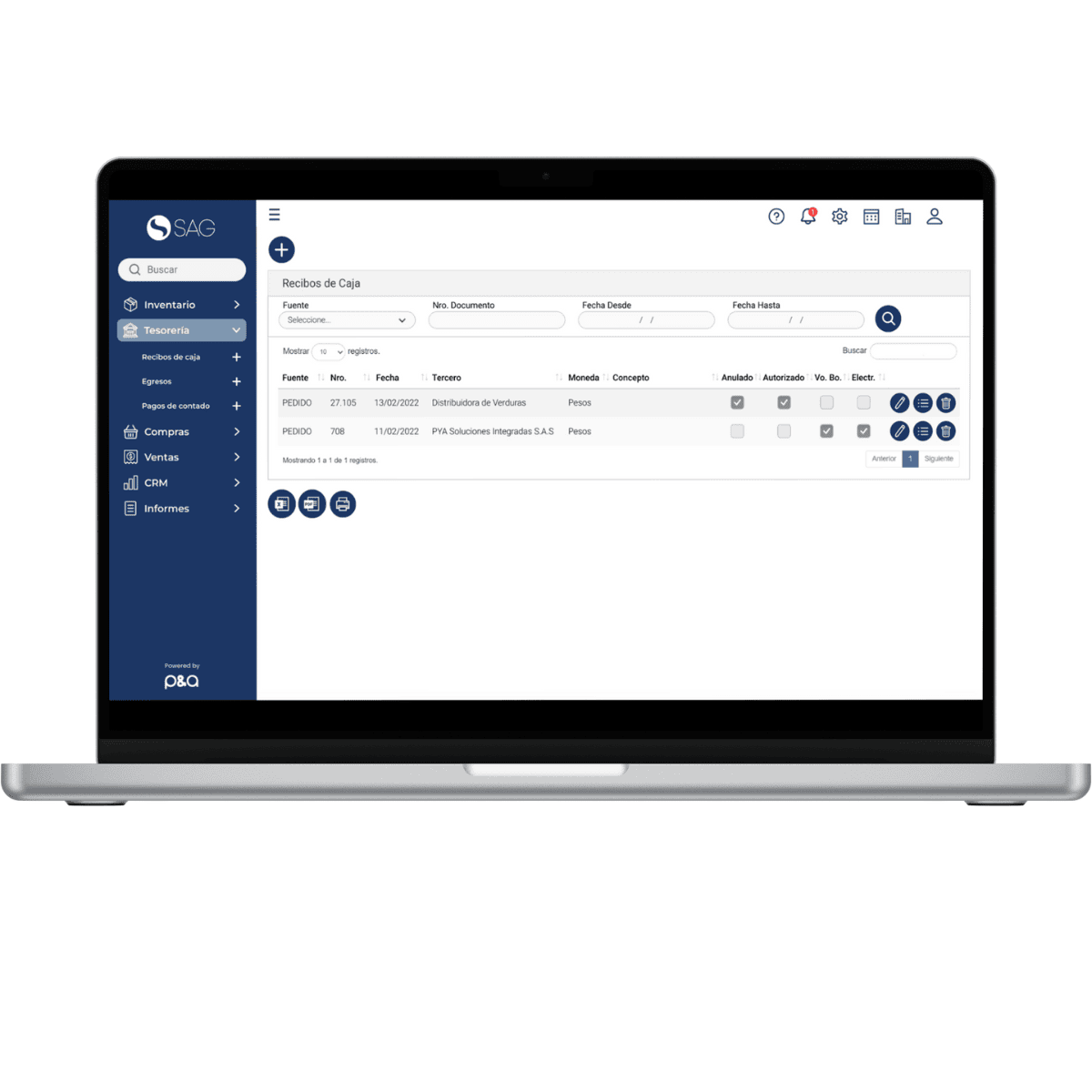 SAG Web ERP software contable